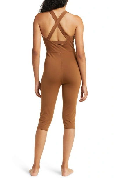 Shop Alo Yoga Airbrush Physique Bodysuit In Cinnamon Brown