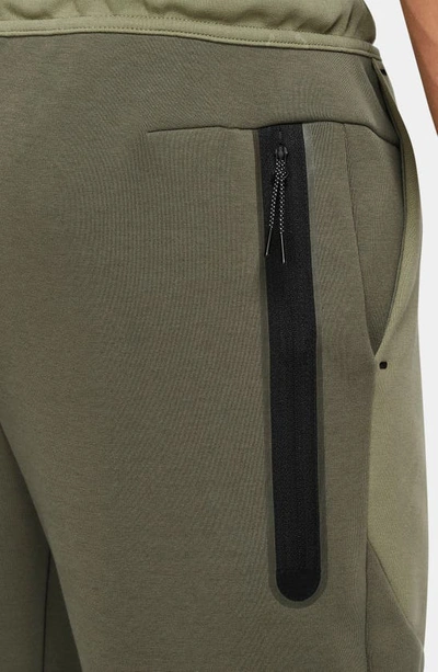 Shop Nike Tech Fleece Jogger Sweatpants In Medium Olive/ Alligator/ Black