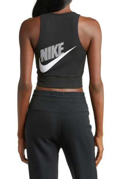 Shop Nike Sportswear Crop Tank In Black/ Black