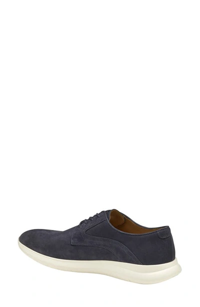 Shop Johnston & Murphy Hennings Plain Toe Derby In Navy Nubuck