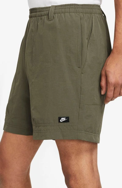 Shop Nike Sportswear Essentials Woven Camp Shorts In Medium Olive
