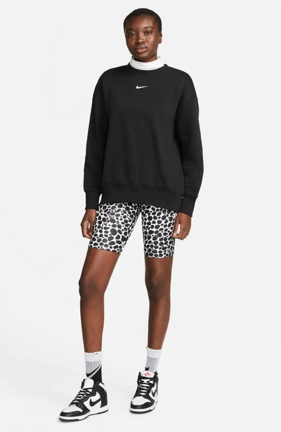 Shop Nike Sportswear Phoenix Sweatshirt In Black/ Sail