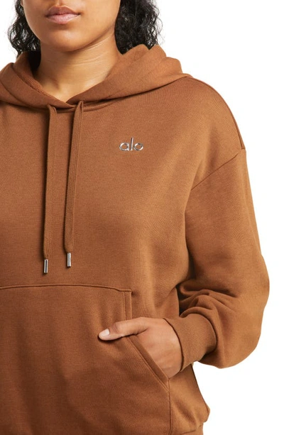 Shop Alo Yoga Accolade Hoodie In Cinnamon Brown