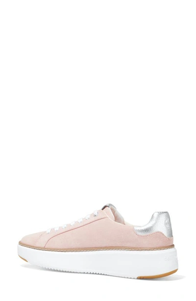 Shop Cole Haan Grandpro Topspin Sneaker In Peach/ Silver Metallic /white