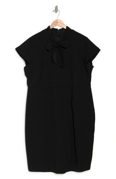 Shop Alexia Admor Carolina Tie Sleeve Cap Sleeve Sheath In Black