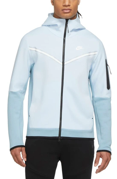 Nike Sportswear Tech Fleece Zip Hoodie In Worn Blue/ White | ModeSens