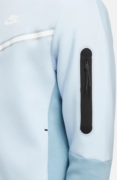 Shop Nike Sportswear Tech Fleece Zip Hoodie In Worn Blue/ White