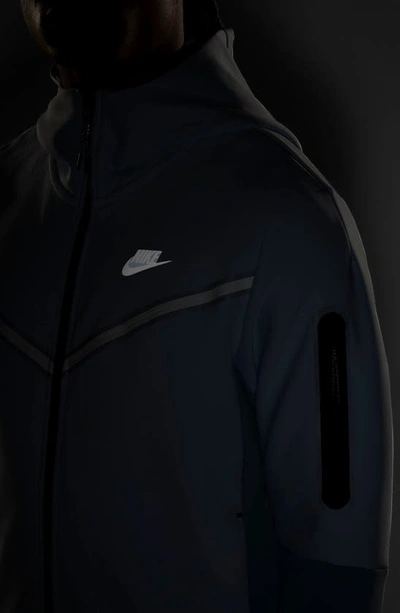Shop Nike Sportswear Tech Fleece Zip Hoodie In Worn Blue/ White