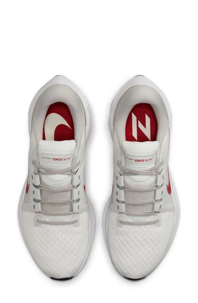Shop Nike Air Zoom Vomero 16 Sneaker In White/ Iron/ University Red