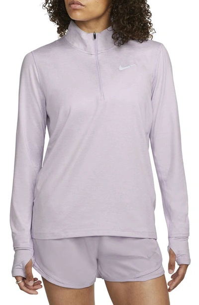 Nike Women's Element 1/2-zip Running Top (plus Size) In Doll/ Barely Grape/ Heather