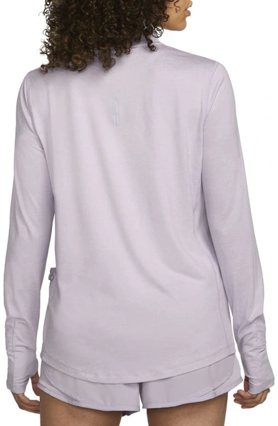 Nike Women's Element 1/2-zip Running Top (plus Size) In Doll/ Barely Grape/ Heather
