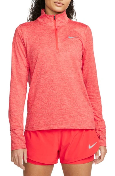 Shop Nike Element Half Zip Pullover In Lt Crimson