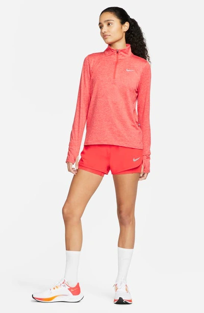 Shop Nike Element Half Zip Pullover In Lt Crimson