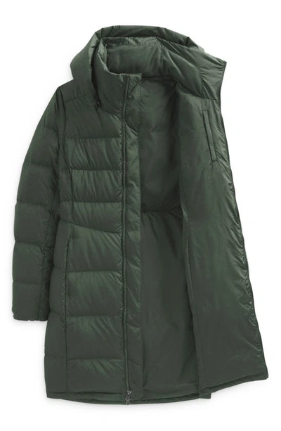 Shop The North Face Metropolis Water Repellent 550 Fill Power Down Hooded Parka In Thyme