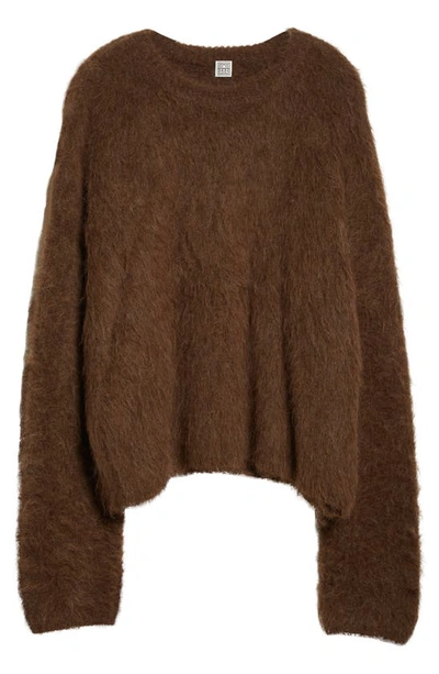 Shop Totême Biella Alpaca Blend Sweater In Saddle Brown