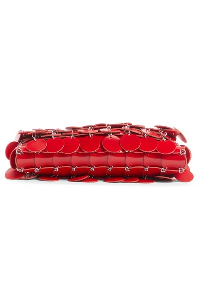 Shop Rabanne Leather Sphere Baguette Shoulder Bag In Red