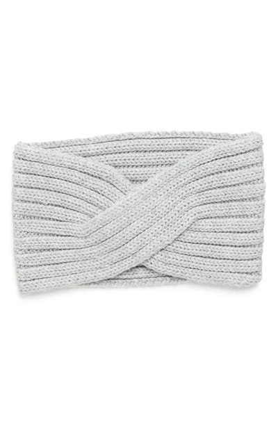 Shop Ugg Twist Knit Headband In Grey Heather