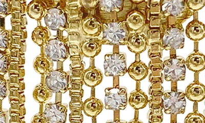 Shop Adornia Fringe & Crystal Cascade Dangle Earrings In Yellow