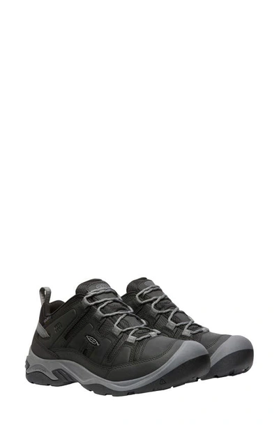 Shop Keen Circadia Waterproof Hiking Shoe In Black/ Steel Grey