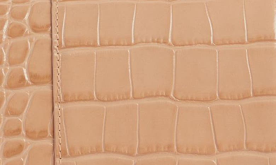 Shop Balenciaga Hourglass Leather Wallet On A Chain In Nude Beige