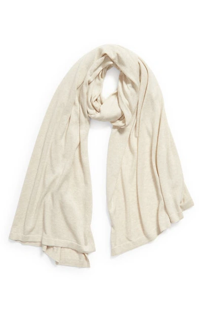 Nordstrom Transitional Knit Travel Wrap In Beige Oatmeal Light Heather