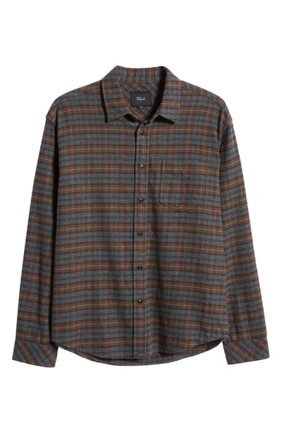Shop Rails Forrest Plaid Button-up Flannel Shirt In Dark Loch