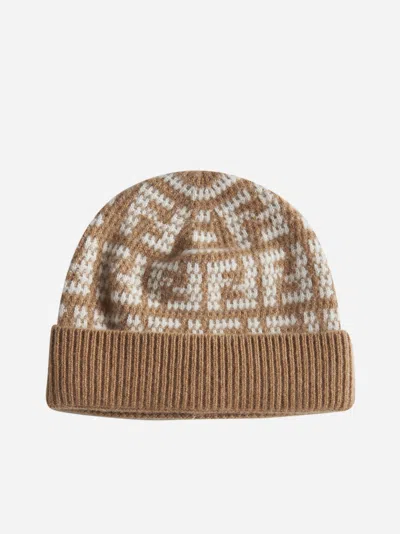 Shop Fendi Ff Cashmere Beanie