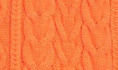 Shop Undercover Cable Knit Wool Cardigan In Orange