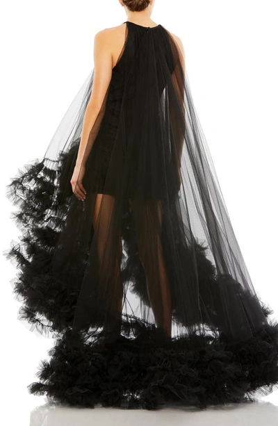 Shop Mac Duggal High-low Tulle Gown In Black