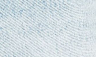 Shop Alexander Wang Logo Waist Cutoff Denim Shorts In Pebble Bleach