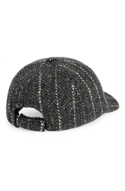 Shop Isabel Marant Tyron Logo Tweed Baseball Cap In Grey