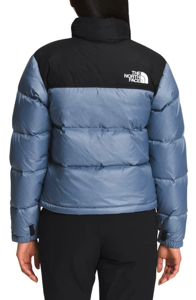 The North Face Nuptse Cropped Down Jacket In Folk Blue In Folk Blue