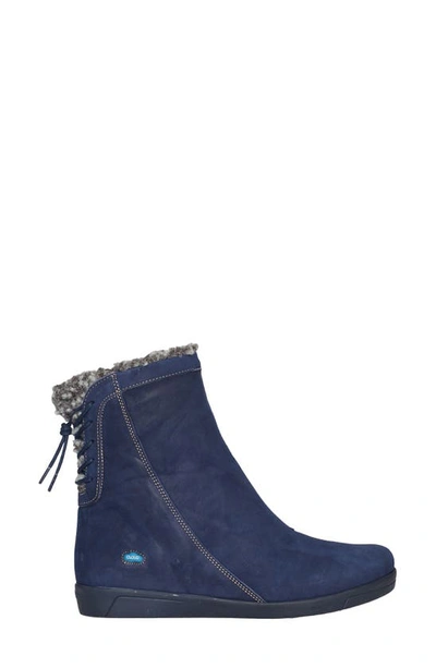 Shop Cloud Aryana Faux Fur & Wool Lined Boot In Blue Distress
