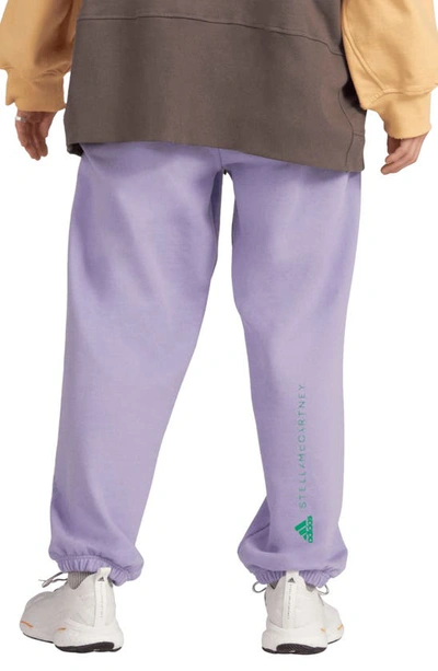 Shop Adidas By Stella Mccartney Gender Inclusive Organic Cotton Joggers In Faded Glow Purple