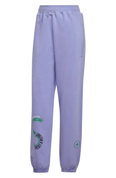 Shop Adidas By Stella Mccartney Gender Inclusive Organic Cotton Joggers In Faded Glow Purple