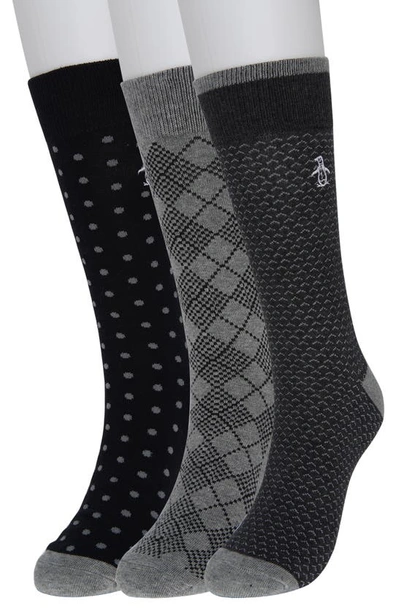 Shop Original Penguin Pico Birdseye Crew Socks In Black