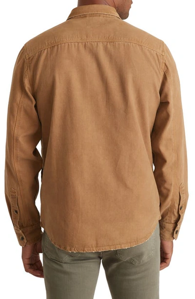 Shop Marine Layer Cotton Overshirt In Rich Khaki