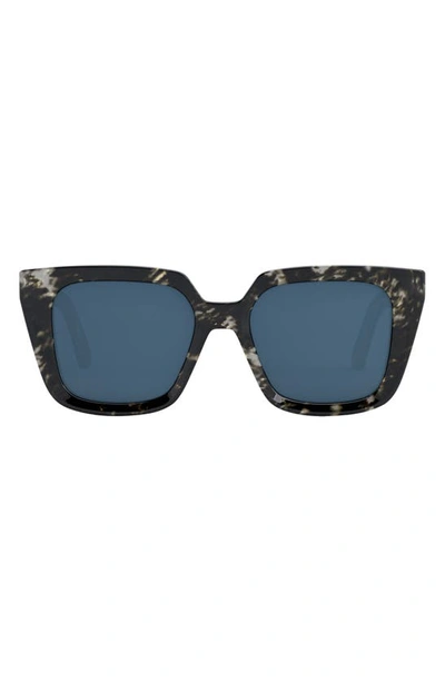 Shop Dior 'midnight S1i 53mm Square Sunglasses In Havana / Green
