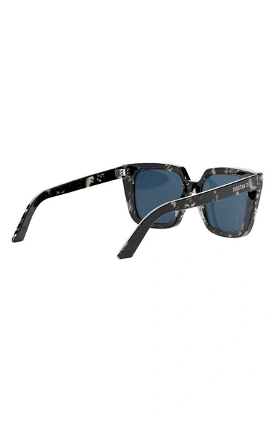 Shop Dior 'midnight S1i 53mm Square Sunglasses In Havana / Green