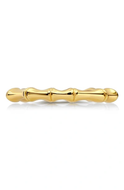 Crislu Bamboo Band Ring In Gold