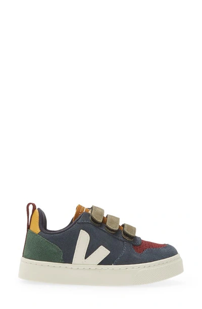 Veja V-10 Sneakers In Blue Suede In Multico-nautico