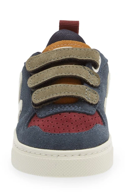 Veja V-10 Sneakers In Blue Suede In Multico-nautico