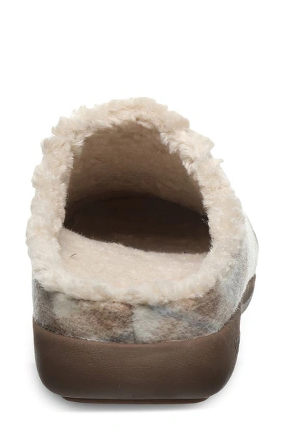 Shop Strole Snug Tartan Wool Slipper In Wheat