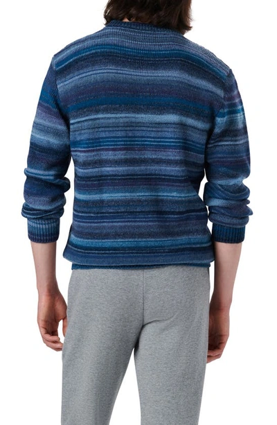 Shop Bugatchi Diamond Stitch Wool Blend Sweater In Air Blue