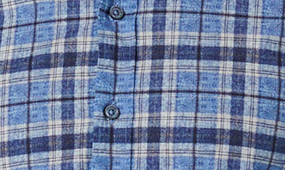 Shop Bugatchi Julian Shaped Fit Plaid Stretch Button-up Shirt In Classic Blue