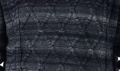 Shop Bugatchi Diamond Stitch Wool Blend Sweater In Caviar
