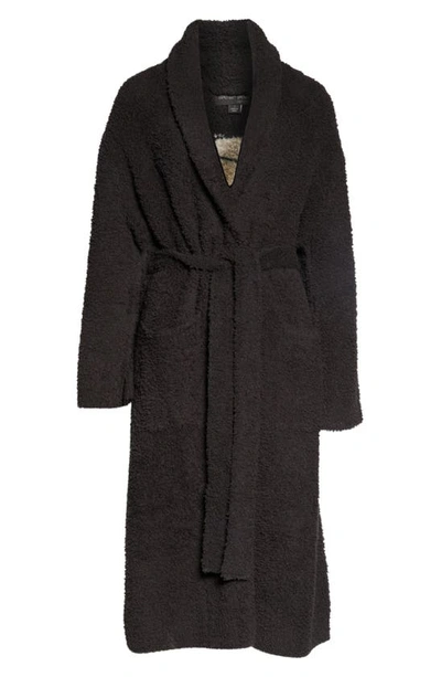 Shop Barefoot Dreams Cozychic™ Skull Robe In Carbon/ Almond