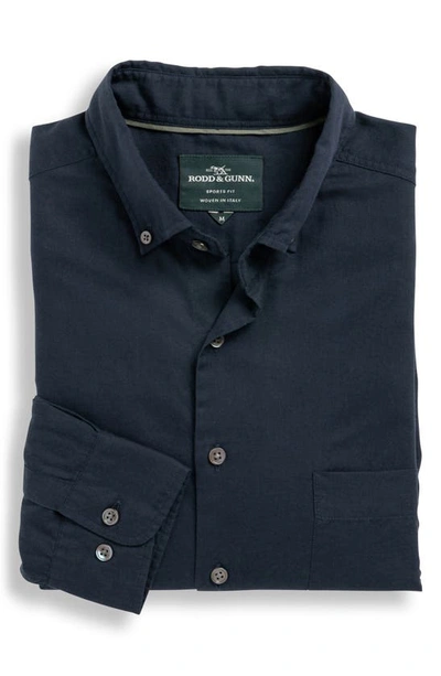 Rodd & Gunn Ben More Sports Fit Solid Button-down Shirt In Ink