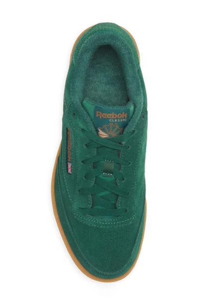 Shop Reebok Club C 85 Sneaker In Green/ Brown/ Rubber Gum