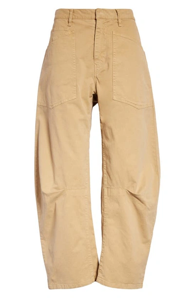 Shop Nili Lotan Shon Stretch Cotton Pants In Amber
